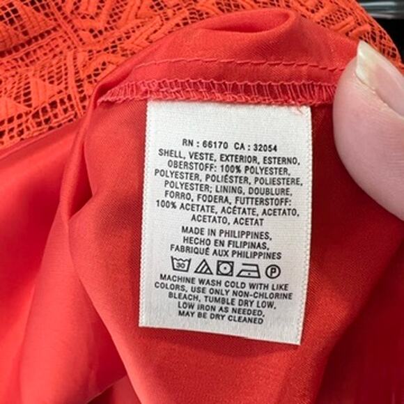 Anthropologie Maeve Prima Lace Flowy Dress Women's 2 Burnt Orange - Picture 7 of 9